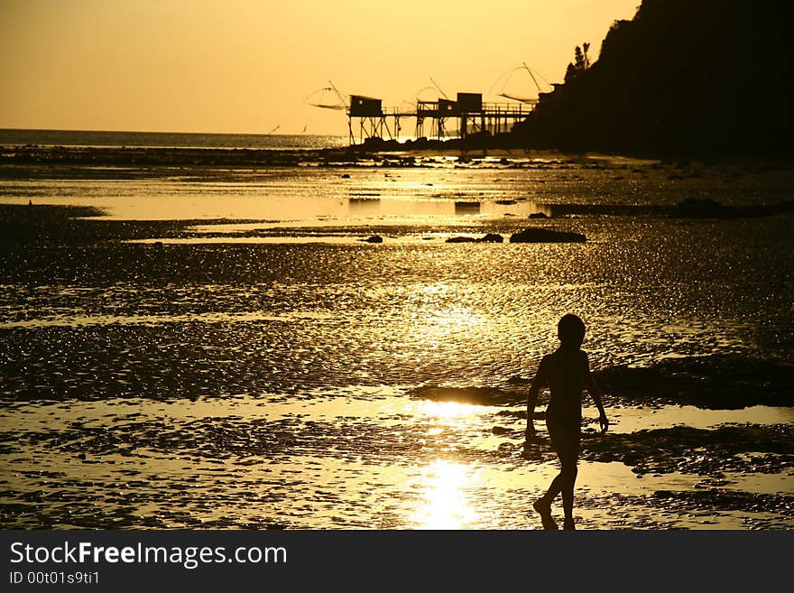 Pacific Ocean at sunset splendor