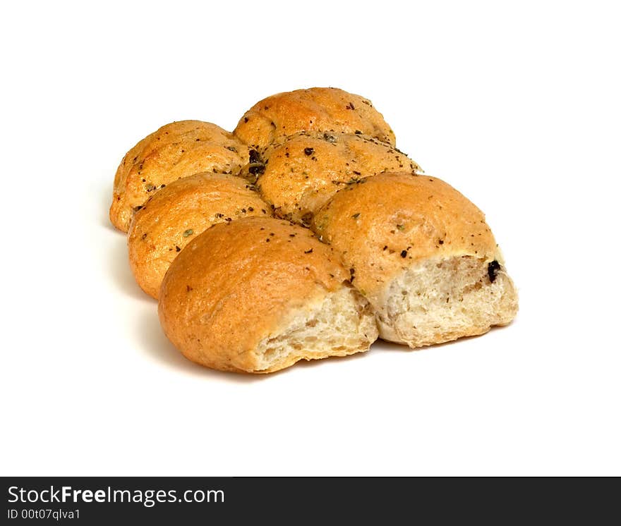 Italian-style olive buns from grey flour