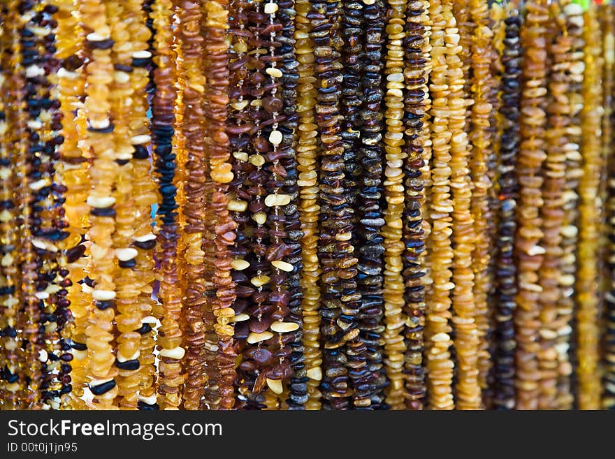 Necklaces from amber