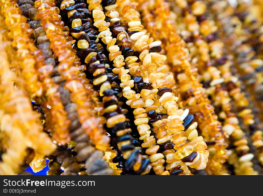 Necklaces from amber