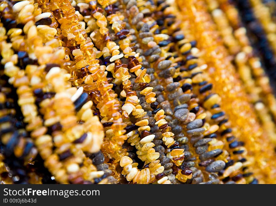 Necklaces from amber