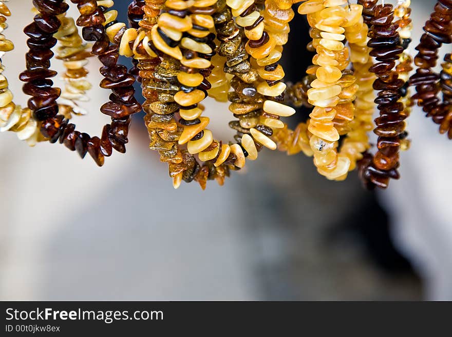 Necklaces from amber