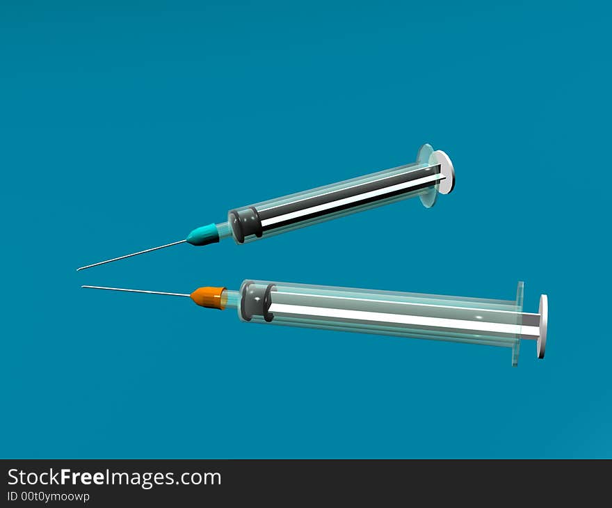 Two syringes