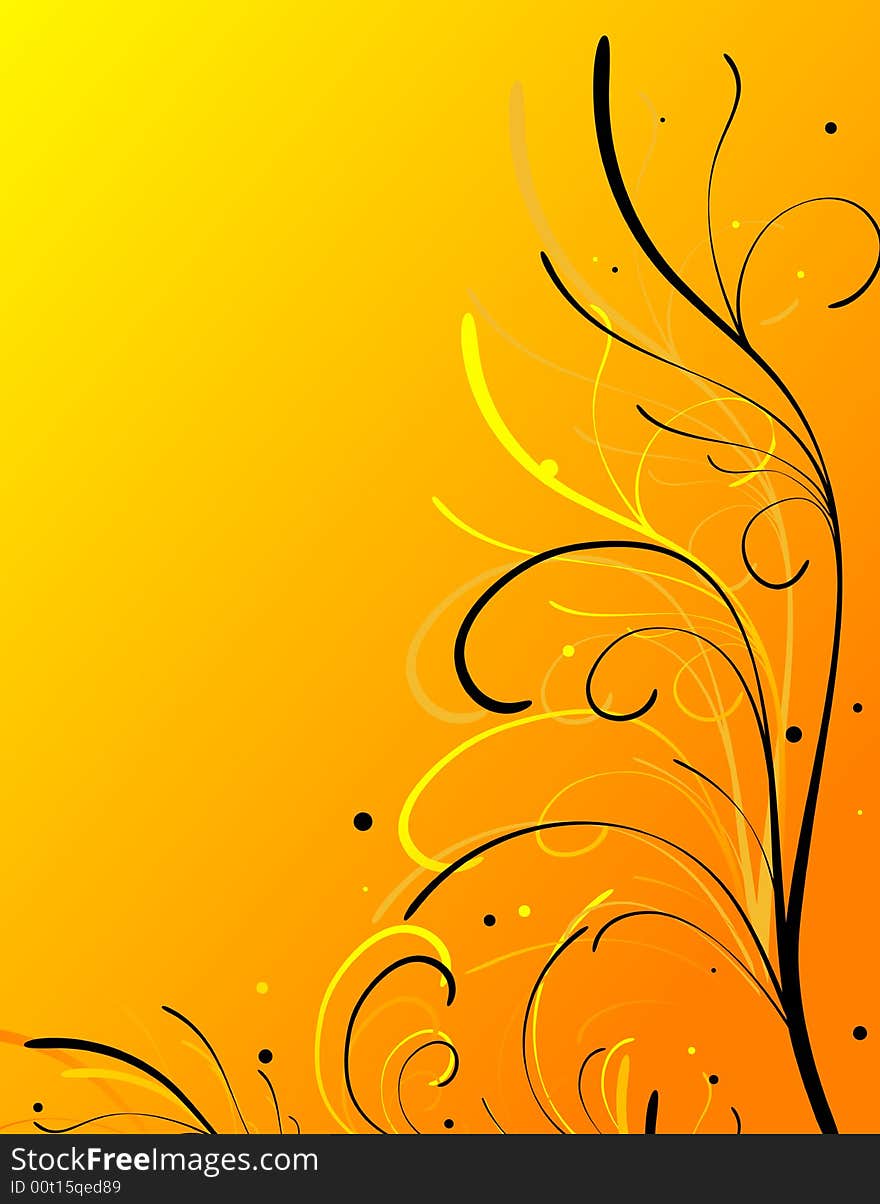 Abstract floral background. Vector illustration.