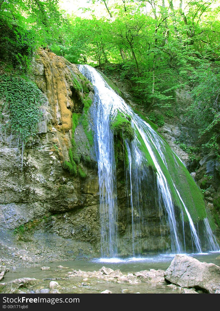 Beautiful waterfall in the forest