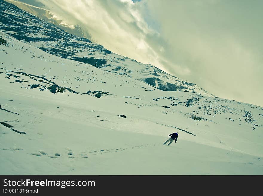 Man walking alone