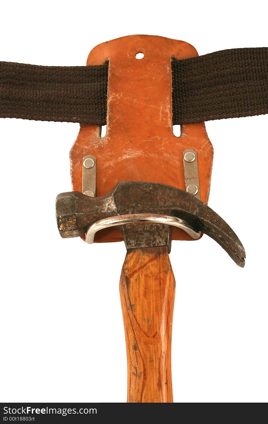 Hammer on a tool belt