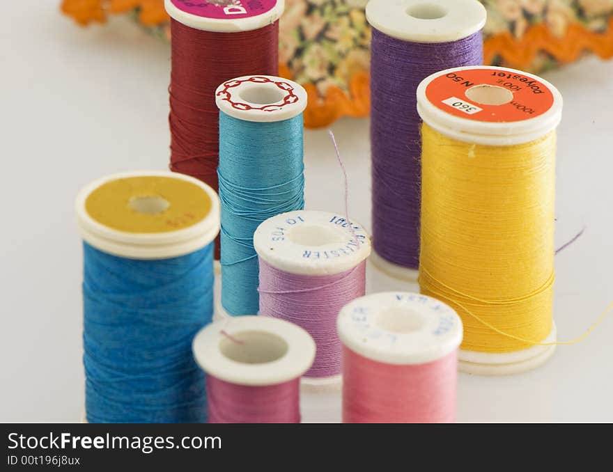 Different colors of thread