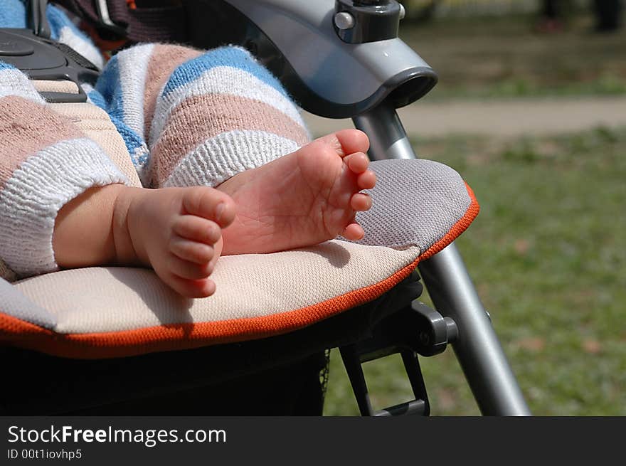 Baby foot in the sun