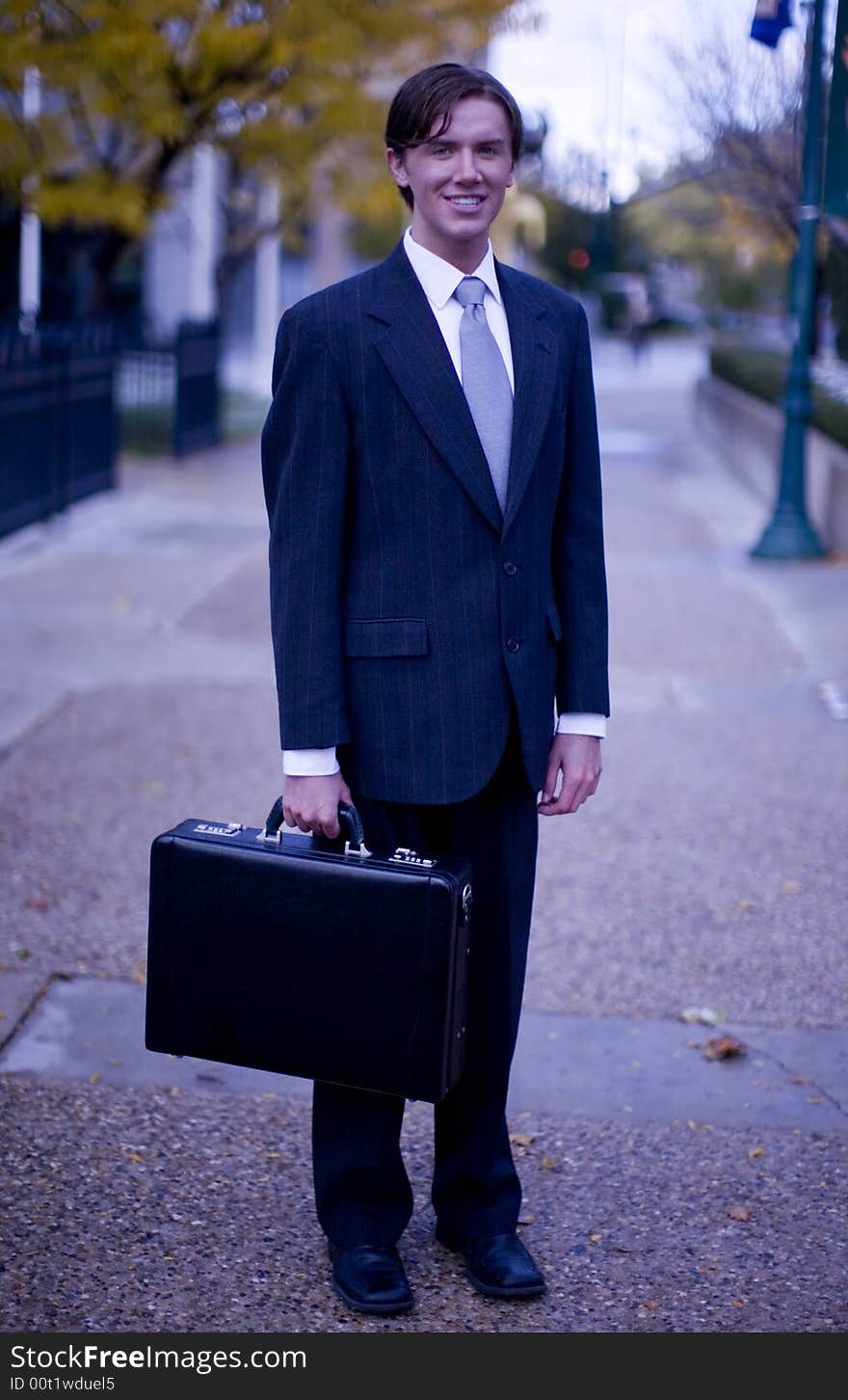 Businessman with briefcase