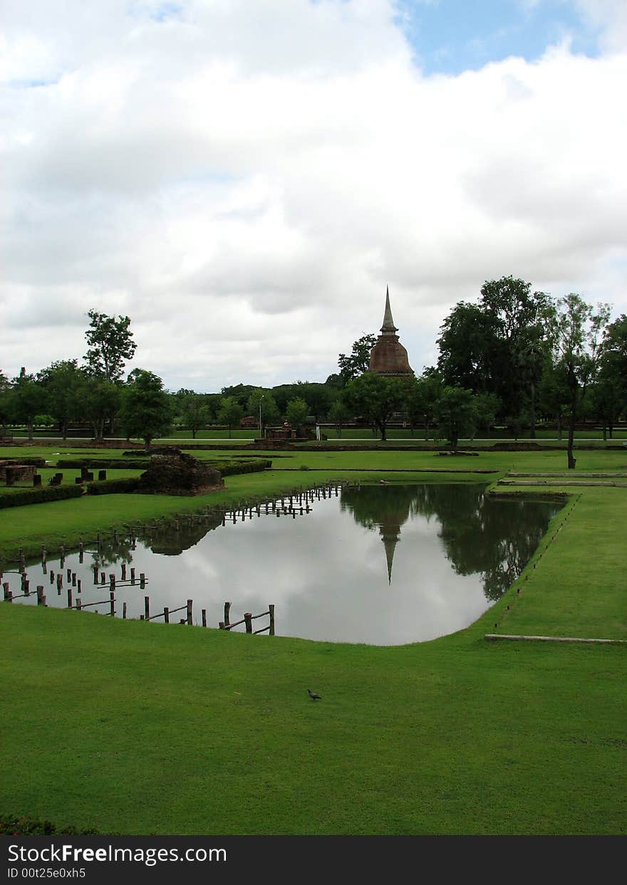 Sukhothai Bath And Stupa