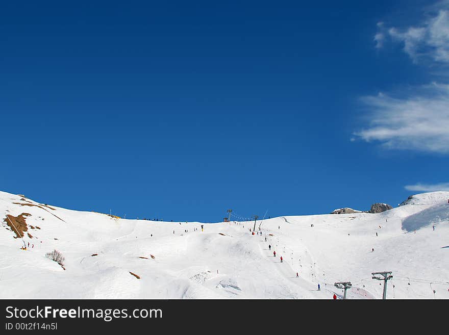 Ski and the mountains