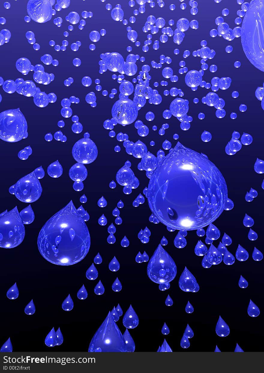 An illustration of blueberry juice raining from the sky.