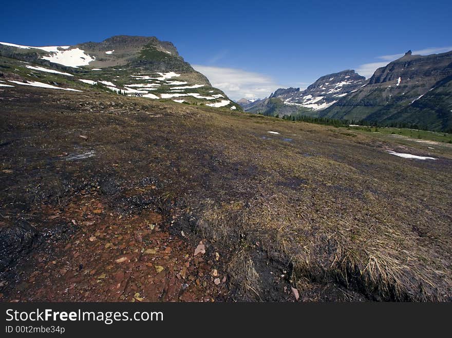 The Rocky Mountains during summer. The Rocky Mountains during summer.