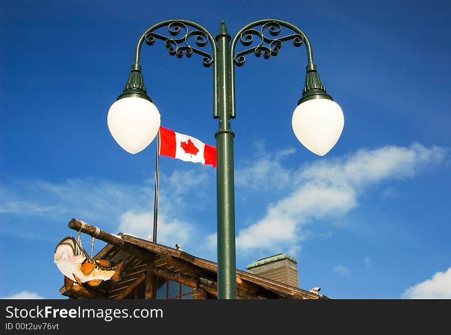 Lamp Post at a Canadian Fishing Resort