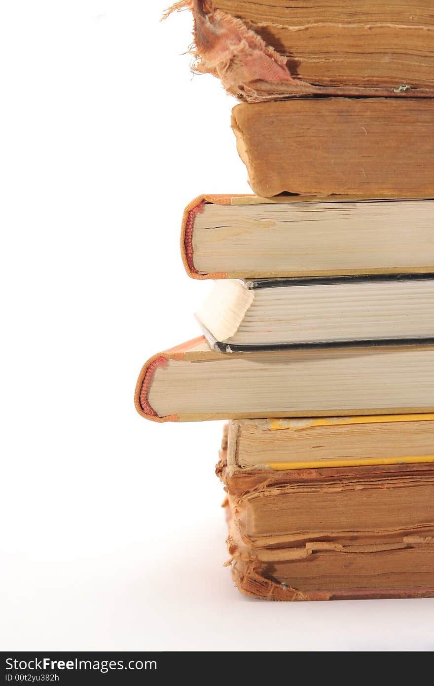 Frame of stack of old books