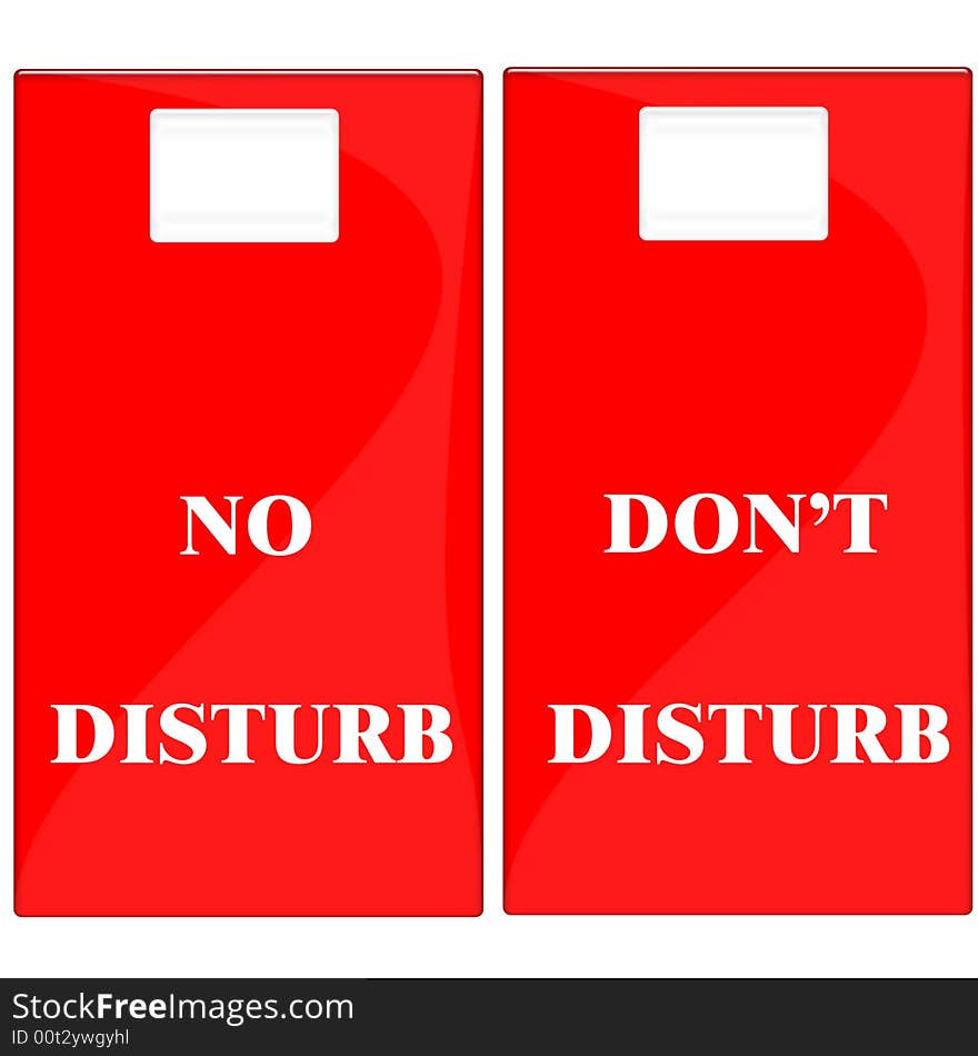 Don't disturb label for hotels