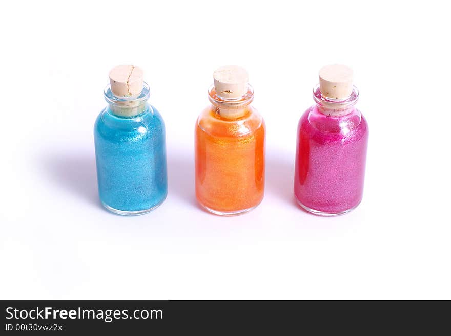 Three color bottles