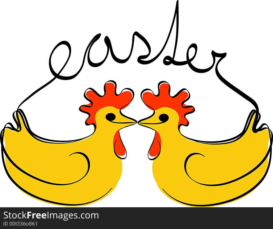 A two simple easter hens