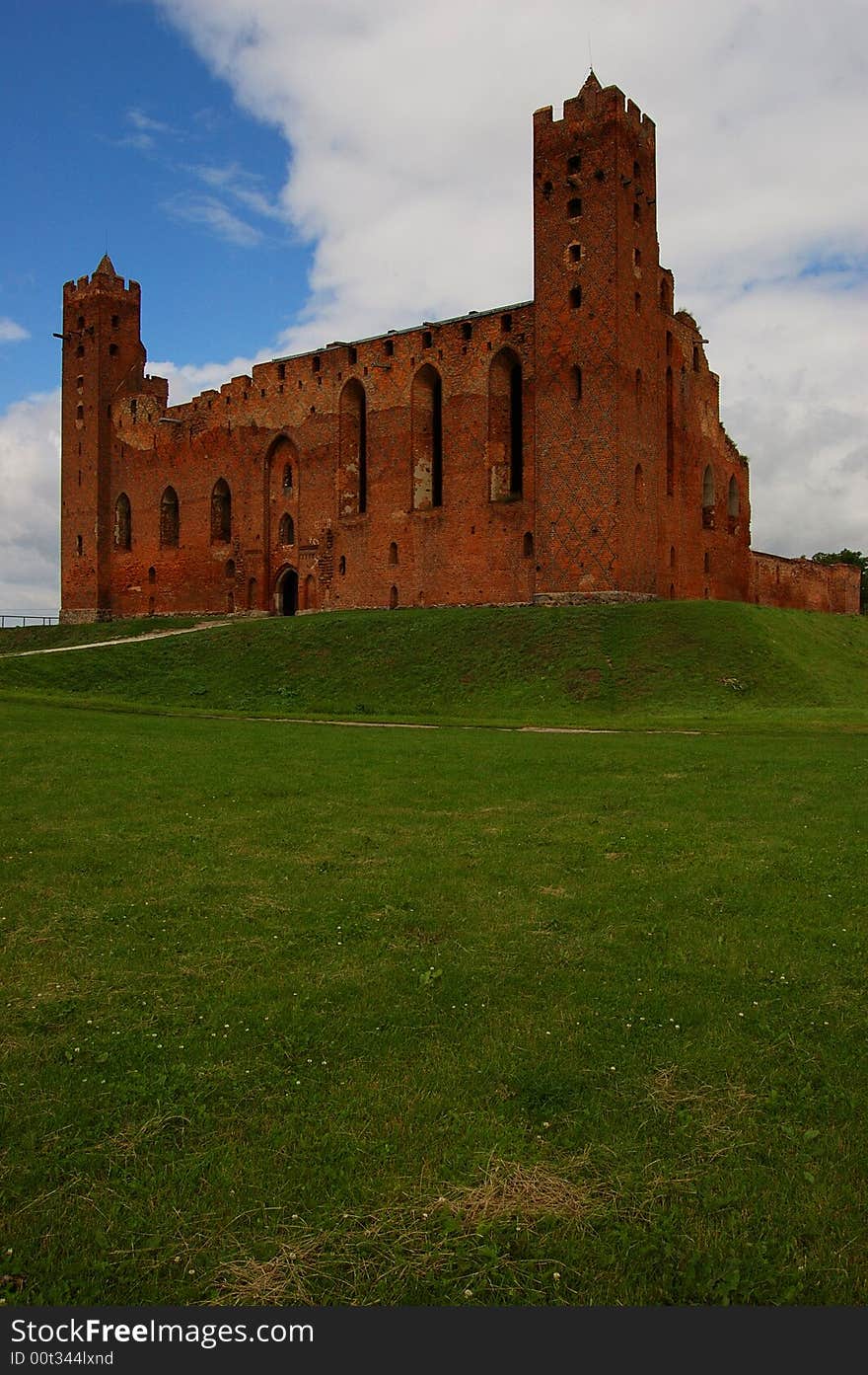 Ruins of a medieval castle in Poland