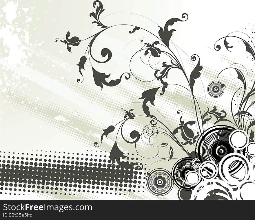 Abstract  background. A  format is added. Suits well for a postcard or background