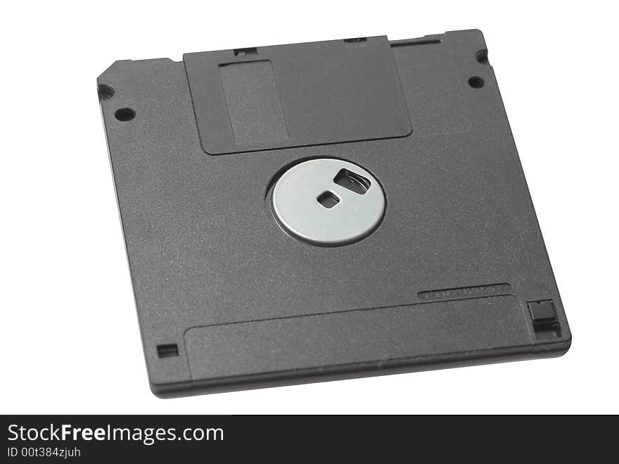 Computer microdisk isolated over white