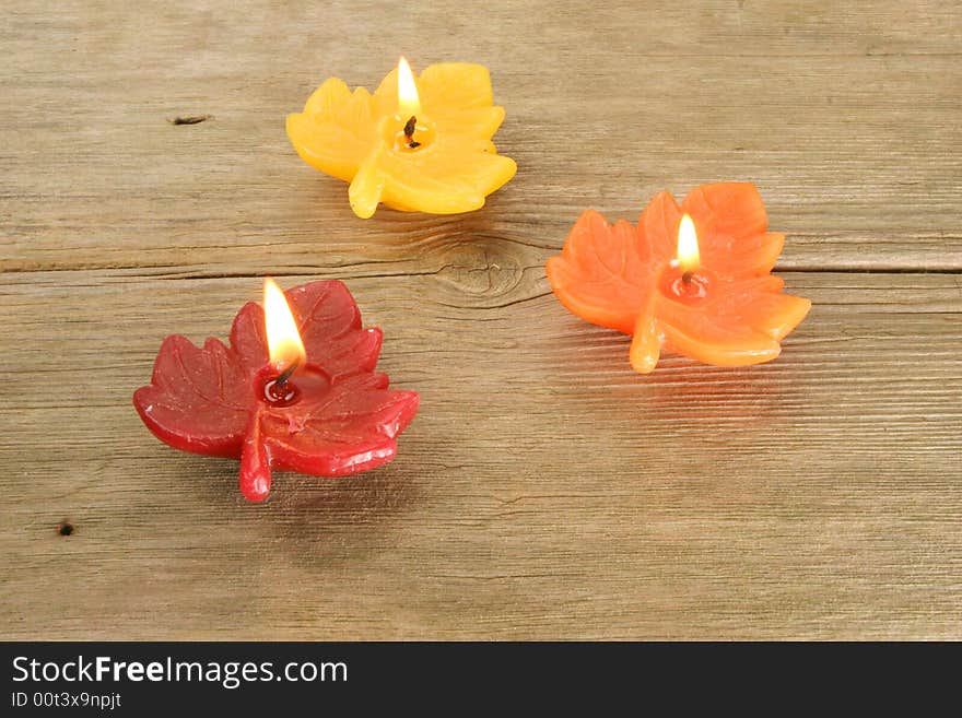 Three Leaf Candles