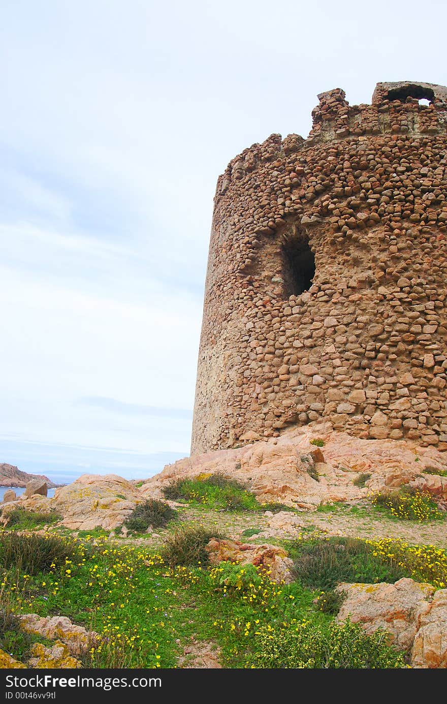 The old tower in sardinia