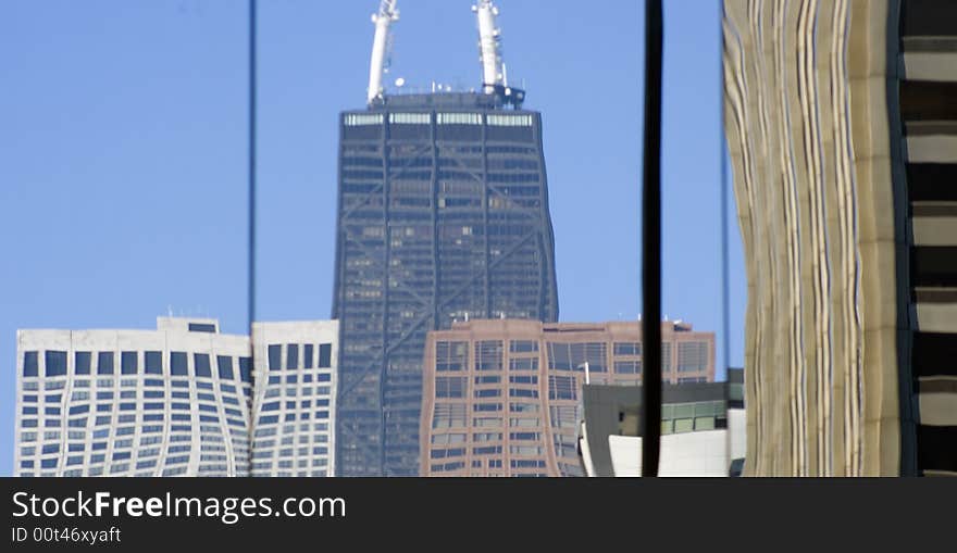 Reflections of downtown Chicago