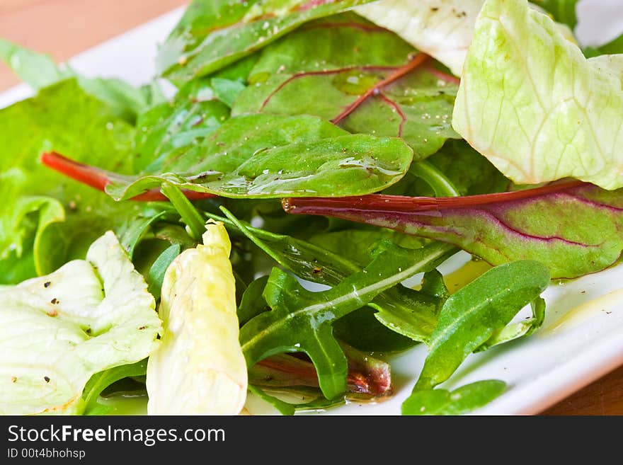 Mixed salad on a plate