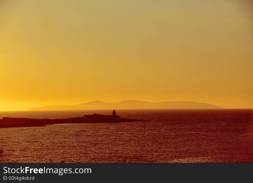 Golden light in the harbour of Portmaggee, Western Ireland