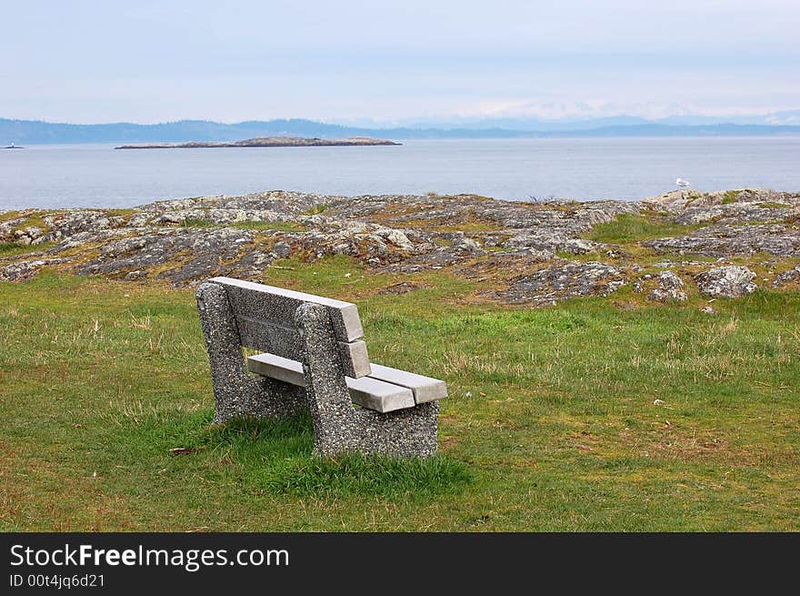 Seaside bench