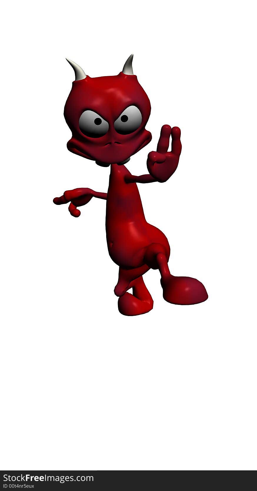 Digital render of cartoon alien