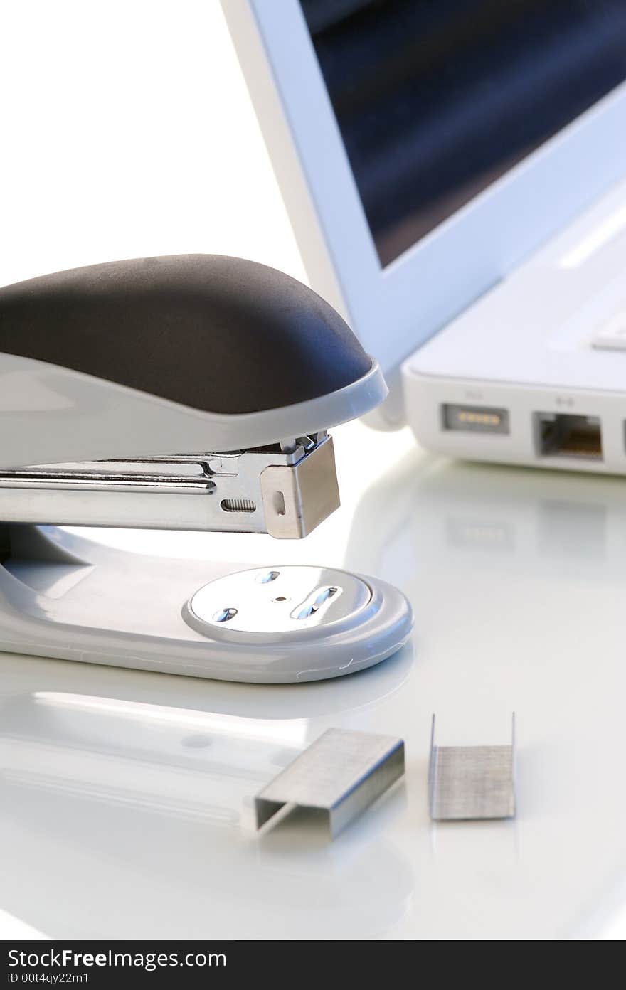 A shot of office products isolated on a white background