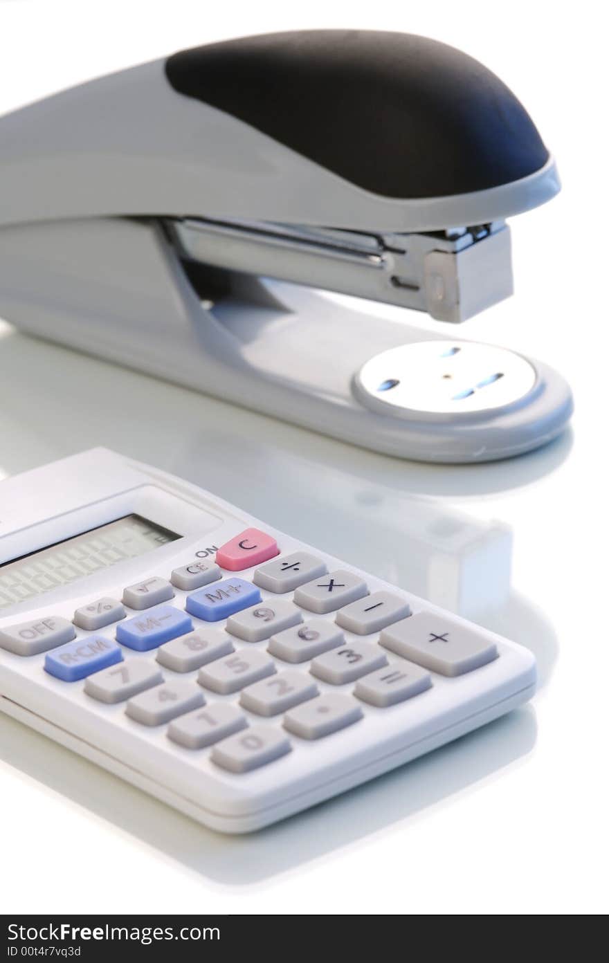 A shot of office products isolated on a white background