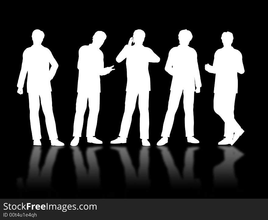 Businessmen silhouettes