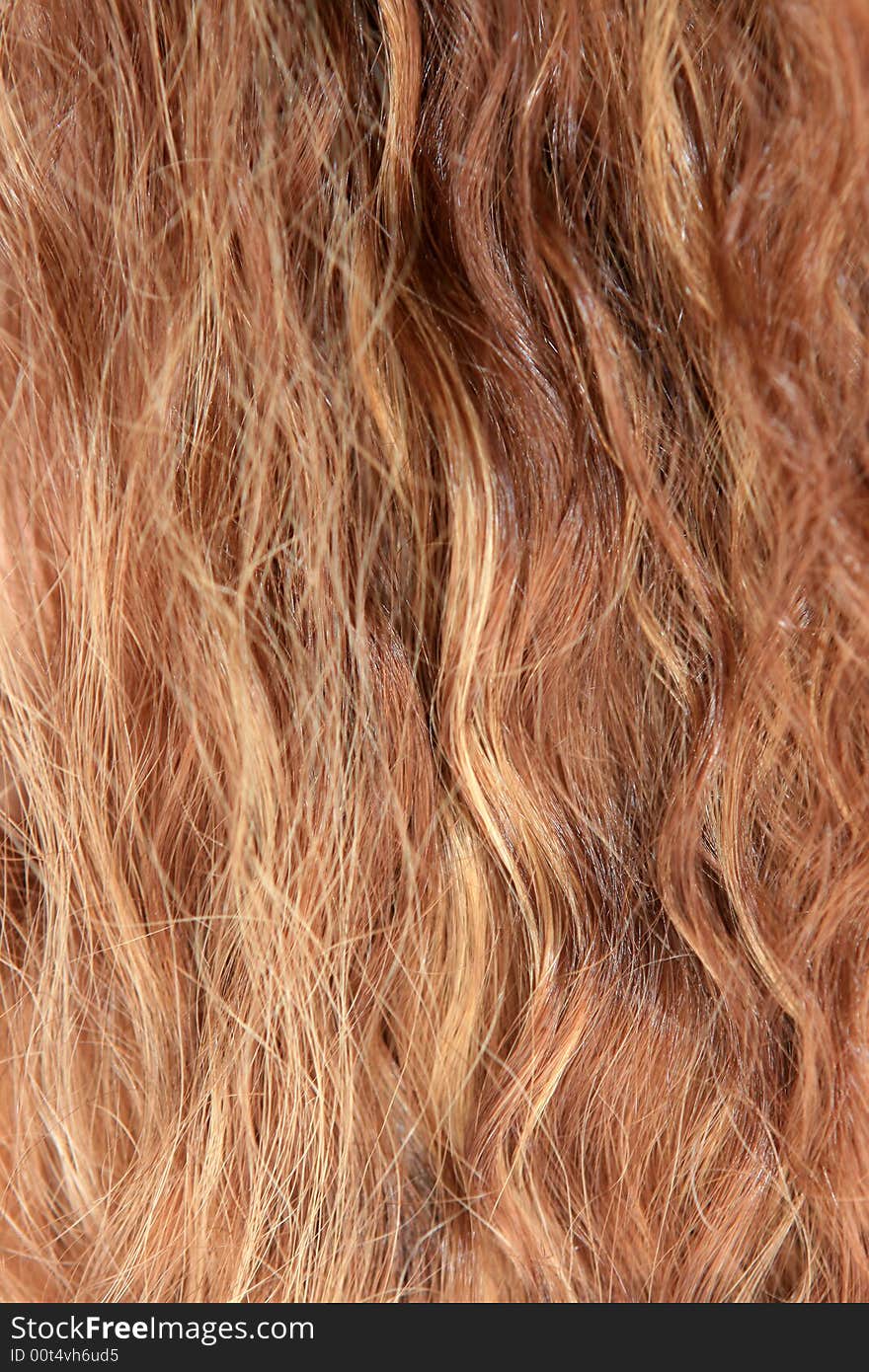 Female red hair on solar illumination. Female red hair on solar illumination