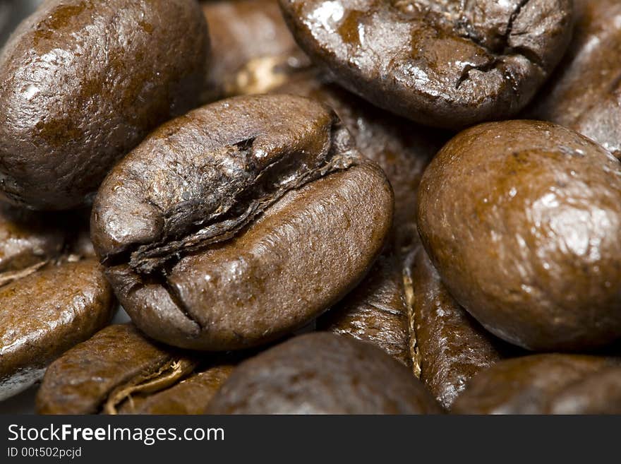 Coffee Beans Close Up Shot