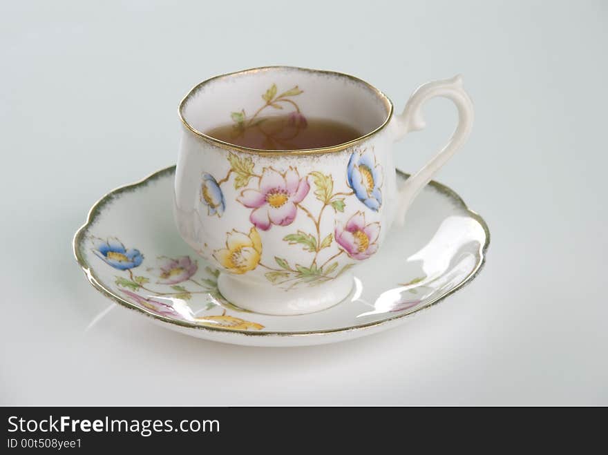 Floral tea cup