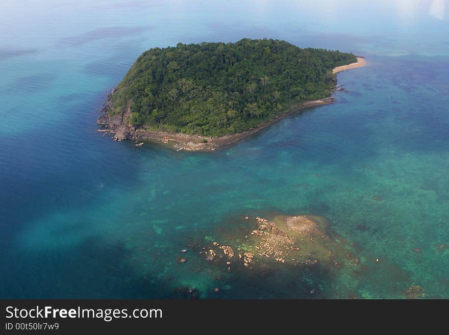 A shot of tropical islands in Australia. A shot of tropical islands in Australia