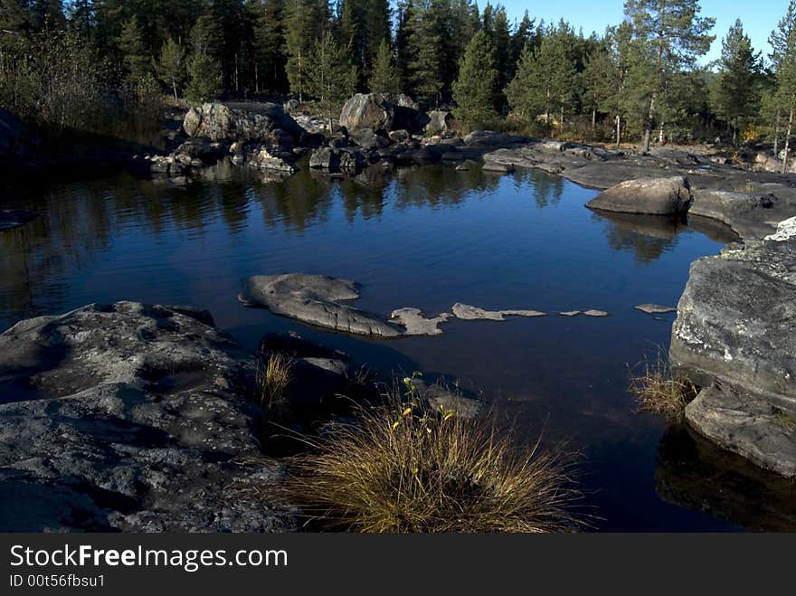 Blue nature  in the north of Sweden. Blue nature  in the north of Sweden