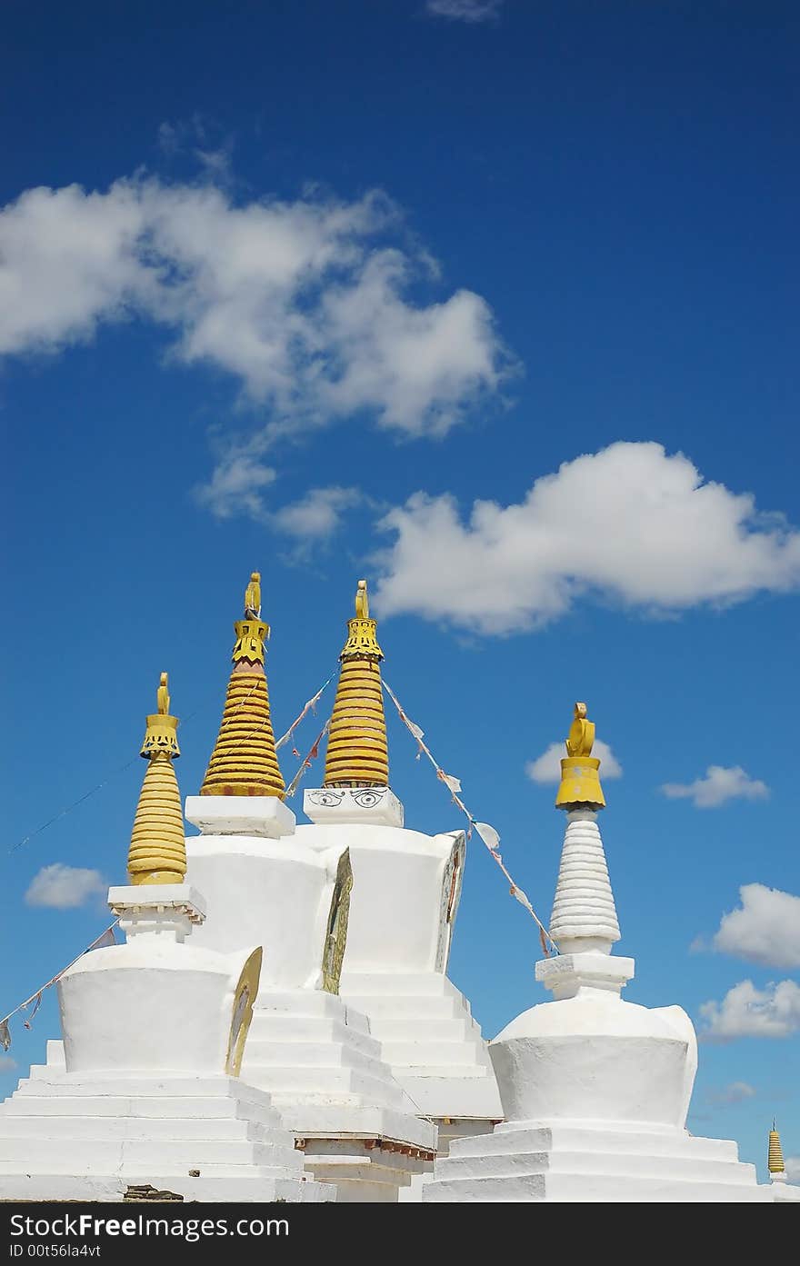 White stupa in tibet,china