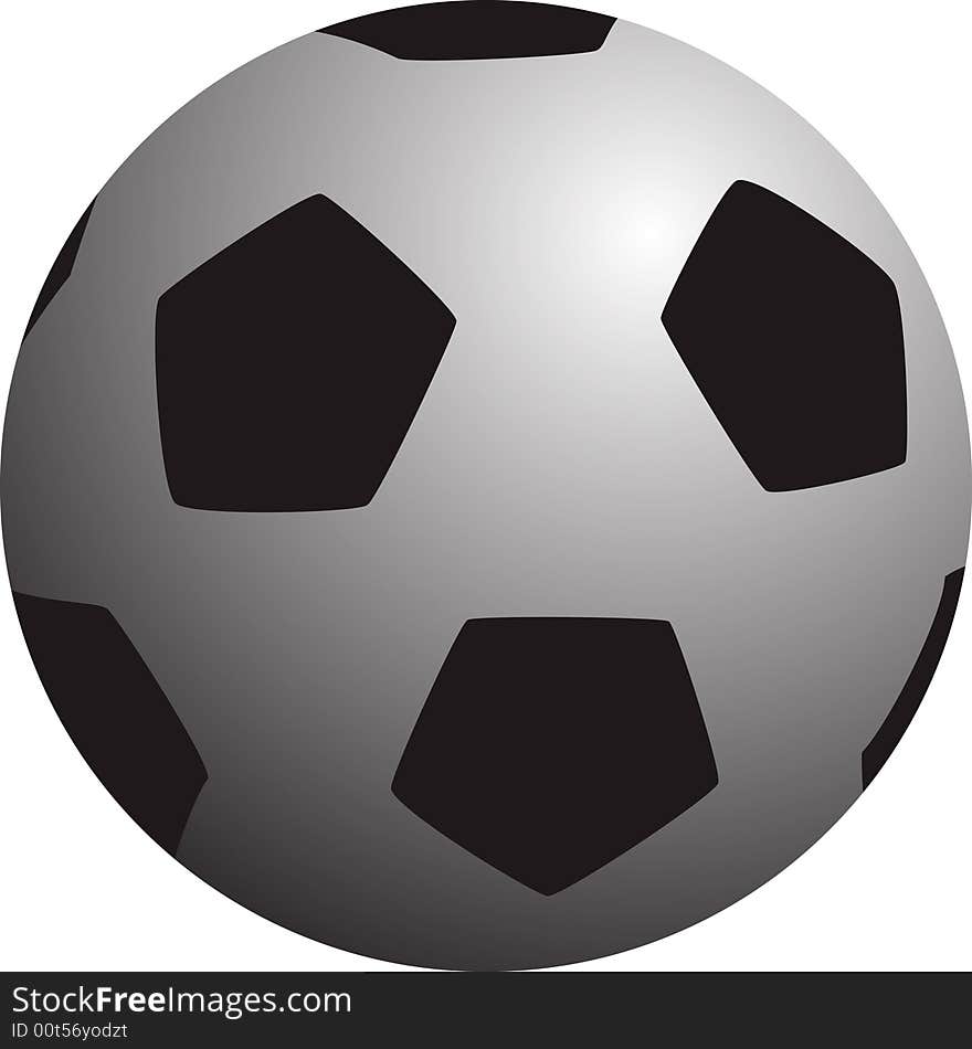 Isolated  black and white ball