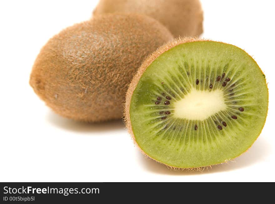 Kiwi fruit isolated on white background