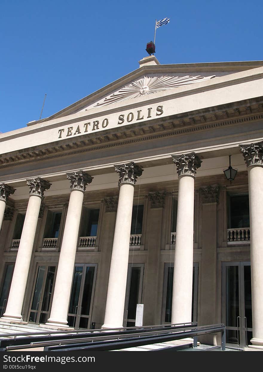 Neoclassicism architecture on Solis Theatre, Montevideo Uruguay