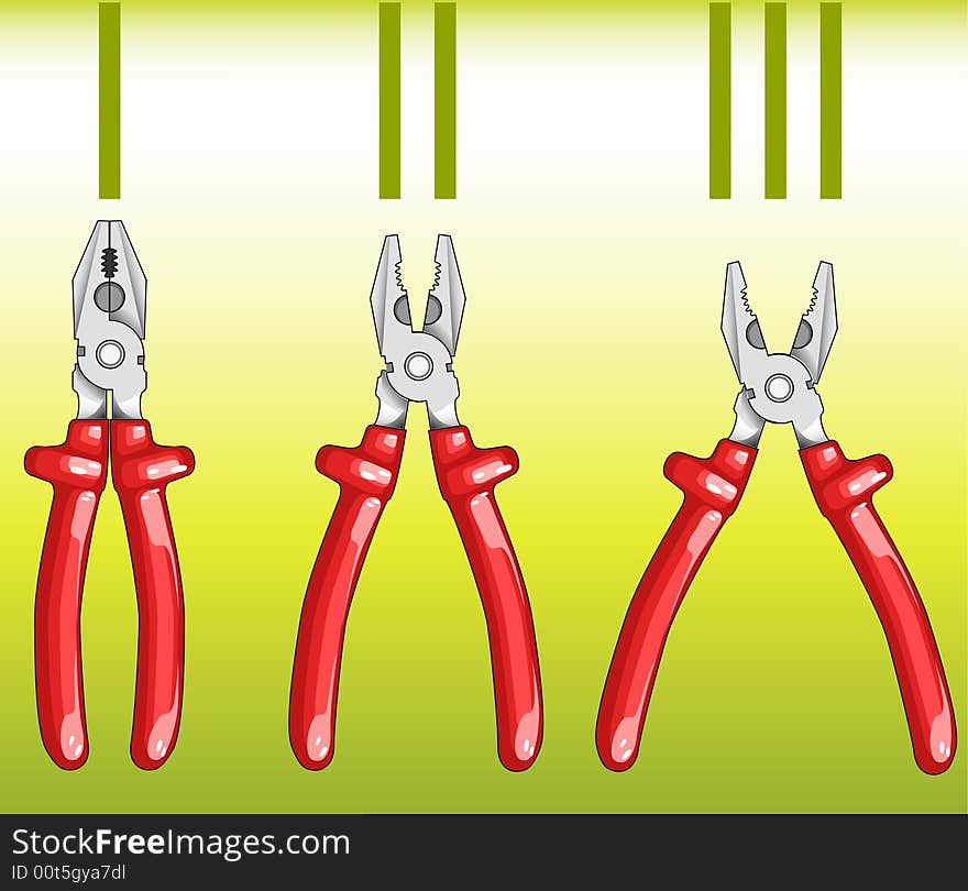 Composition from flat-nose pliers