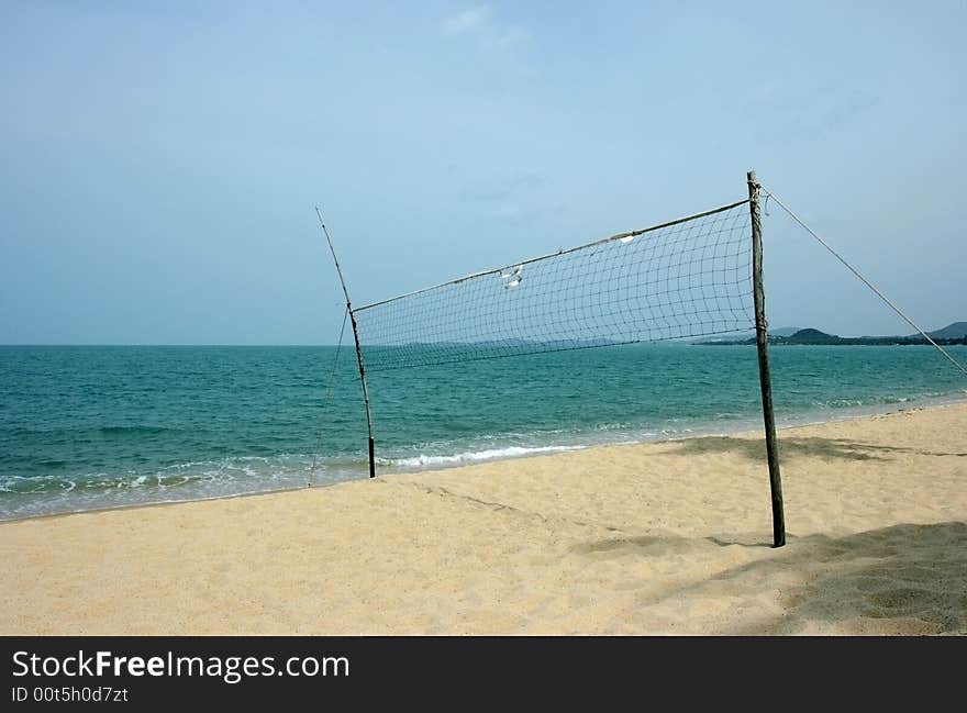 Wild Beach. Volleyball Net.