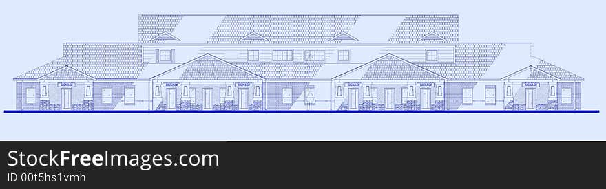 Elevations drawing of office building suites