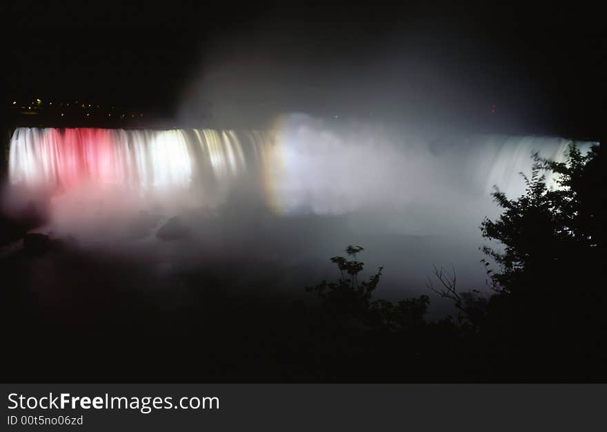 The Niagara great falls night light up landscape in Canada-23. The Niagara great falls night light up landscape in Canada-23