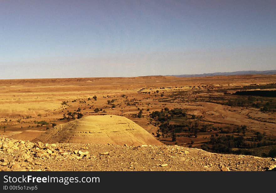 Landscape mountainous and desert in morocco